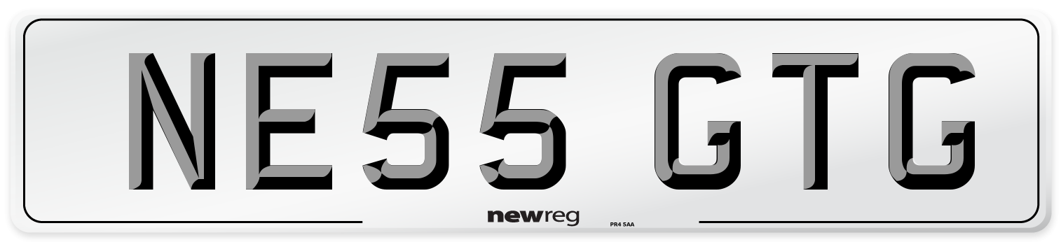 NE55 GTG Number Plate from New Reg